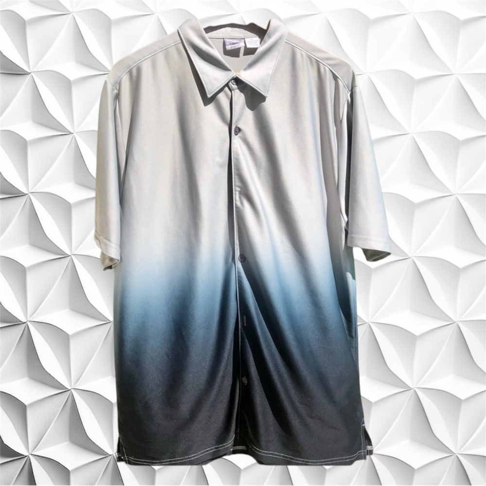 Utility Ombré Short Sleeve Button Down Shirt